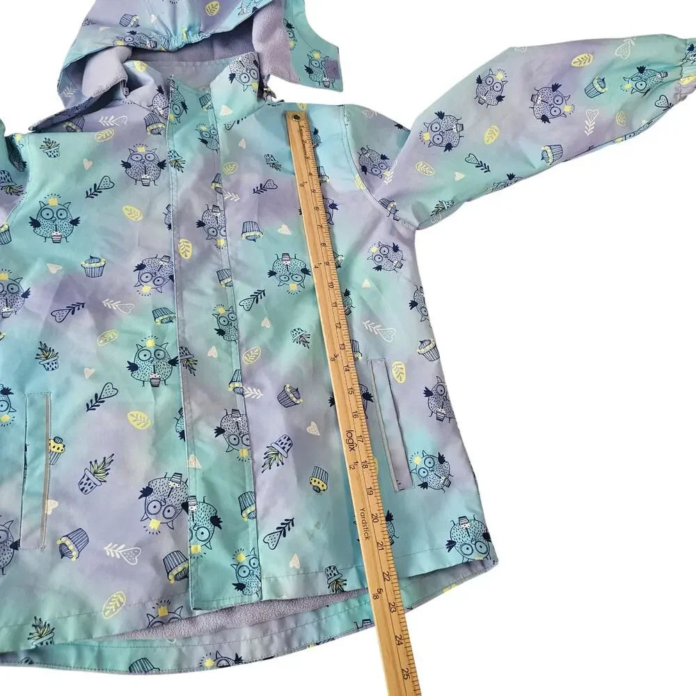 Top&Sky Kids Girls Lightweight Rain Jackets Waterproof Fleece Lined, Size 10